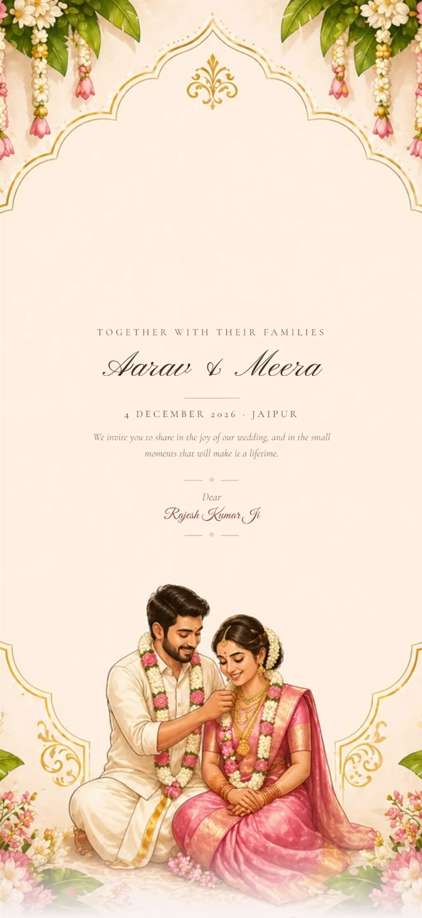 Royal Wedding invitation, opening screen