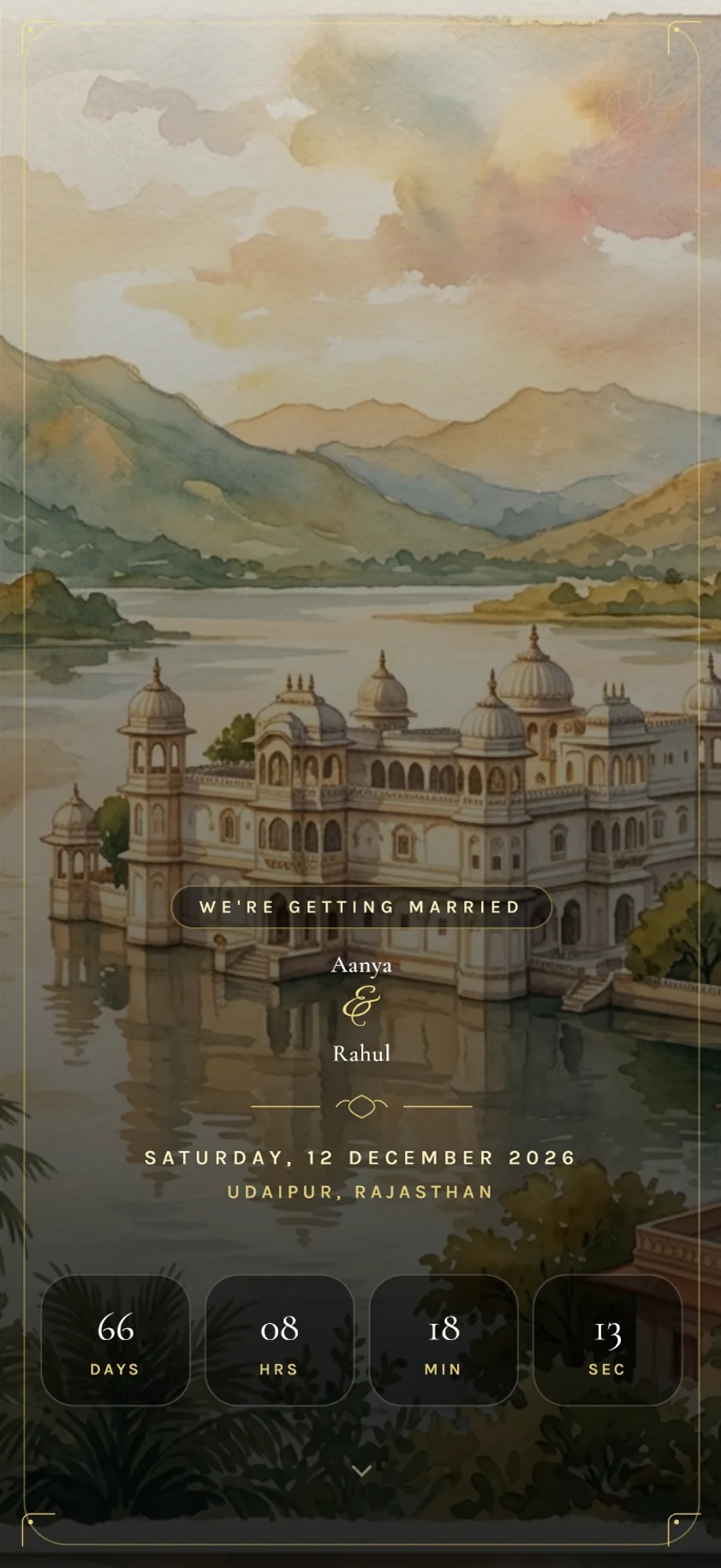 Union Loom Celebration invitation, opening screen